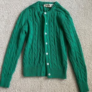 LL Bean vintage cable knit cardigan